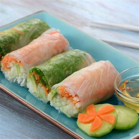Many spring roll recipes add thin vermicelli rice noodles to the roll, but i often skip them in favor of more vegetables. Spring Roll Recipe - Shrimp Spring Rolls Recipe Taste Of ...