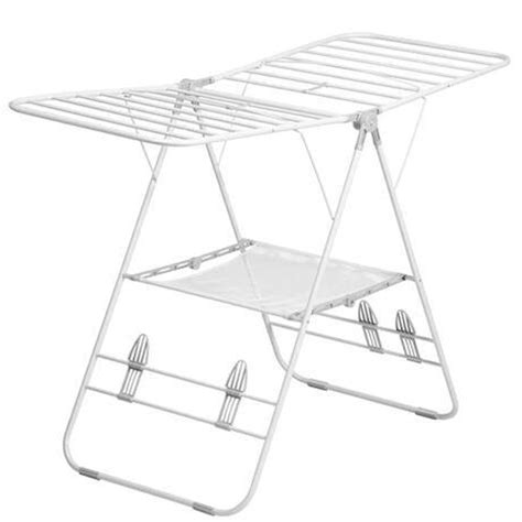 Shoehorns on bottom help shoes keep their shape during drying. Honey-Can-Do Heavy Duty Gull Wing Drying Rack White ...