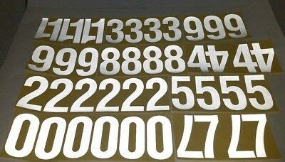 Numbers3 shadow font relies on heavy shadows to give more visual weight to numbers. 4" SUPER REFLECTIVE Script font Address Sign Mailbox House Number vinyl sticker | eBay