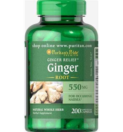 Coli in adults and children who are at least 12 years old. Puritan s Pride Ginger Root 550 mg / 200 Capsules