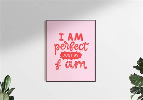 I consider myself a crayon. Self Love Print/I am perfect just as I am/PRINTABLE quote/Feminist typography poster/Strong ...