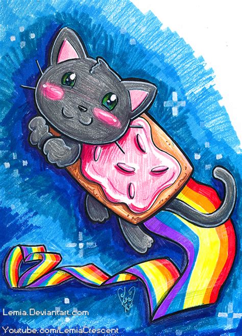 Learning how to draw nyan cat is very easy with this tutorial. Crayola Marker Nyan Cat by LemiaCrescent on DeviantArt