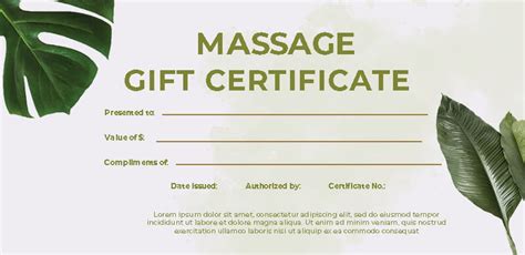 Free printable gift certificates certificate templates templates printable free massage gift certificate create the perfect gift certificate for your loved one with this printable gift certificate template. Printable Gift Cards Templetes Massage Therapist / Pin On Gift Certificates : As massage is a ...