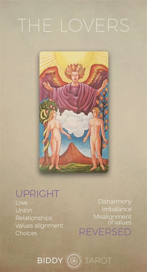 The meaning of the the lovers tarot card is: Lovers Tarot Card Meanings | Biddy Tarot | Biddy tarot, Biddy tarot cards, The lovers tarot