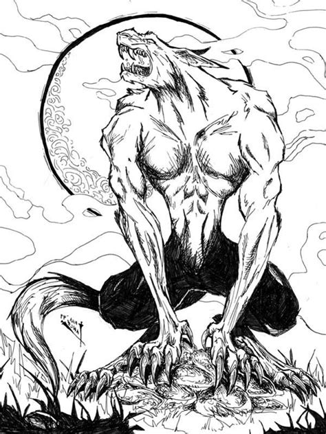 See more ideas about drawings, wolf drawing, wolf. Howling Werewolf Picture Coloring Page : Coloring Sun ...