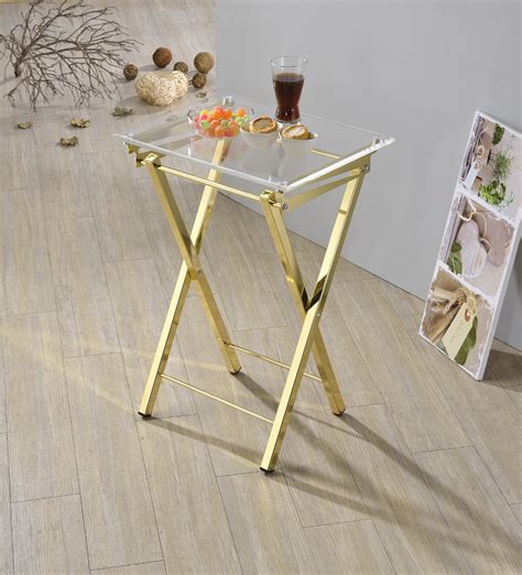 Get it as soon as thu, jul 29. Millenial Collection - Mari Folding Tray Table in Gold ...