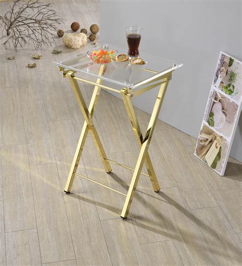 Manchester wood offers furniture made in america. Millenial Collection - Mari Folding Tray Table in Gold ...