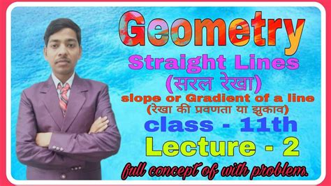 Let's try our new formula with the second example in the last lesson: slope of a line passing through two given points in hindi ...