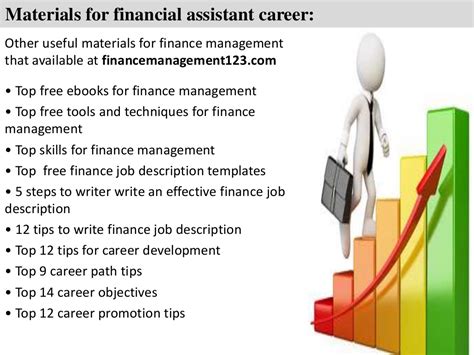 Finance assistant job description (jd). Financial assistant job description