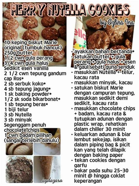 Hi semua, kali ini saya nak share resepi biskut coklat. Resepi Brownies Nutella Azlina Ina - Resepi Bergambar