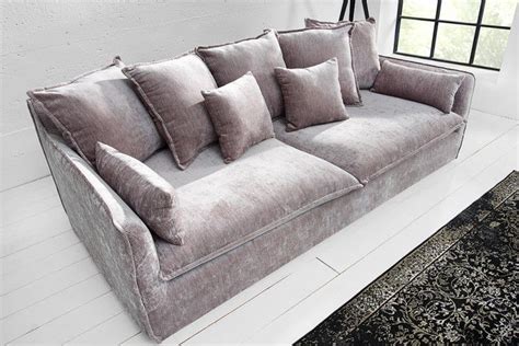.solchen kleinen eckcouch mit schlaffunktion niemand auf der luftmatratze schlafen: Großes 3er Sofa HEAVEN 210cm taupe Samt abnehmbarer Bezug ...