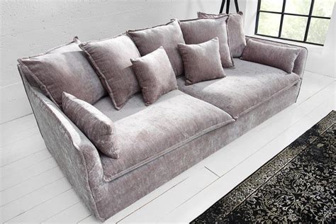 Überzeugen sie sich selbst von der funktionalität, dem komfort und den gestaltungsmöglichkeiten des kleinsten ecksofas. Großes 3er Sofa HEAVEN 210cm taupe Samt abnehmbarer Bezug ...