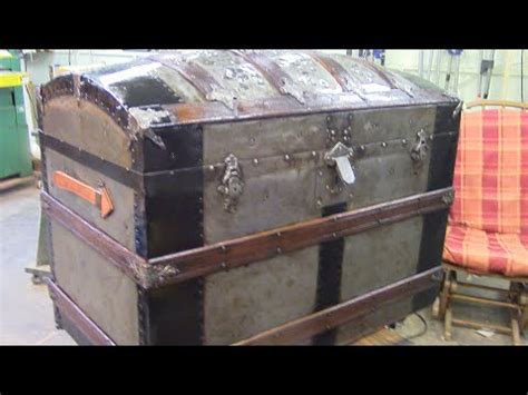 Repeat with the back fabric and the other fabric side pieces. 255 Restoring a Camel Back Trunk - YouTube