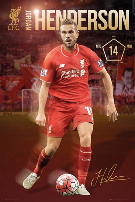 Full stats on lfc players, club products, official partners and lots more. Liverpool FC - Jordan Henderson - Poster - 61x91,5