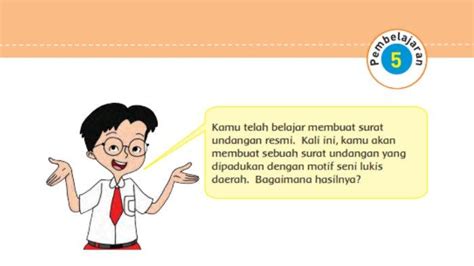 Surat undangan terbagi menjadi surat resmi dan tidak resmi. KUNCI JAWABAN Tema 7 Kelas 5 SD Halaman 191 193 194 195 ...