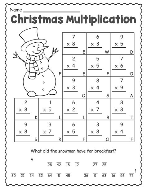 4 best images of printable worksheets for 1st grade christmas