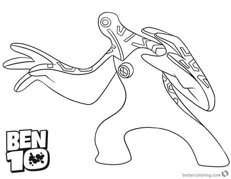 Make your world more colorful with printable coloring pages from crayola. Ben 10 Coloring Pages Upgrade Lineart - Free Printable ...