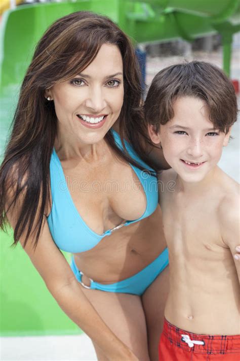 The best mother son movies come in many forms. Mother Son Woman Boy Child Family Water Park Stock Photo ...