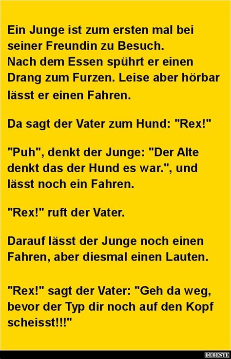 Die lustigsten top 10 schmutzige und perversen witze. Ein Junge ist zum ersten mal bei seiner Freundin zu Besuch ...