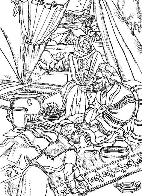 It shows him looking up to see the stars as mentioned in god's promise. Lesson: Esau Tricked | Cheryl, Sunday school and Bible