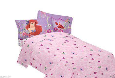 32 dreamy bedroom designs for your little princess. New Disney Ariel Little Mermaid Microfiber Pink 3-Piece ...