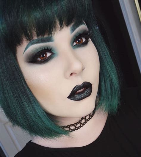 Forest green refers to a green color said to resemble the color of the trees and other plants in a forest. Instagram @dreronayne | black lipstick makeup, black lips ...