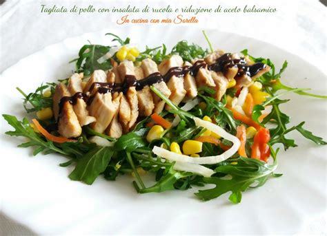 Tagliata di manzo all'aceto balsamico. Tagliata di pollo con insalata di rucola e riduzione di ...