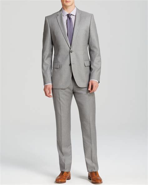 Canali bloomingdales mens sport coat suit jacket blue pinstripe wool 38 r a12. Boss Hugo Amaro Heise Herringbone Slim Fit Suit ...