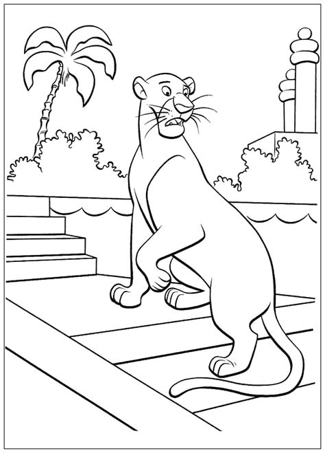 This particullar coloring sheet dimension is around 600 pixel x 789 pixel with approximate file size for around 100.87 kilobytes. Coloring page - Panther Bagheera