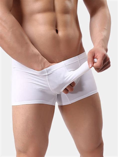 Here are the best responses: Fashion Ice Silk Elephant Shaped Crotch Hole Sexy Boxers ...