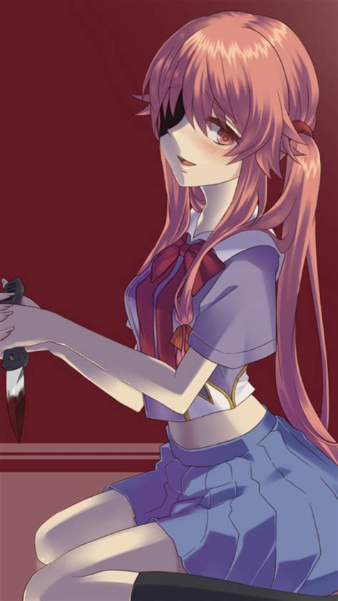 Animated gif about mirai nikki in anime by nachi caeiro. Mirai Nikki (Future Diary).Yuno Gasai Magic THL W3 wallpaper.720x1280