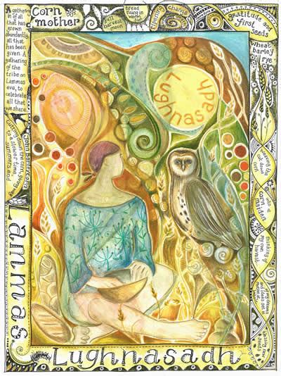 Lughnasadh or lughnasa is a gaelic festival marking the beginning of the harvest season. Lughnasadh Greetings Card by Jaine Rose