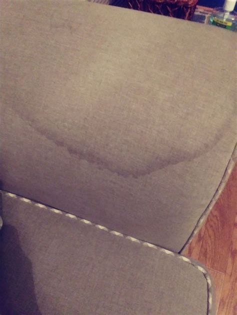 Slowly wetting the leather and working your way out from the spot of the stain to allow the leather to. How to get this big water stain out of my couch? | Hometalk