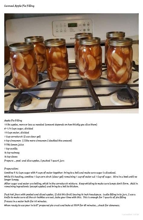 Homemade apple pie filling is an easy recipe made with sliced apples, brown sugar, spices, and butter, then all simmered together. Pin by Patricia Schmidt on Pies | Canned apple pie filling ...