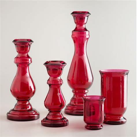 Select from our large selection of mercury glass candle holders and mercury glass vases. Pottery Barn Red Mercury Glass Pillar Holders | Decor Look ...