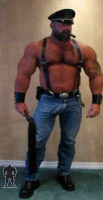 Metal studs have been used for many years by rockers, punks and more recently the fashion industry creating vintage styled clothing. 1016 best images about big muscle bear on Pinterest ...