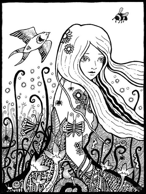 Check it out in greek goddesses. Gaia by Anita Inverarity | Coloring pages, Drawings, Art