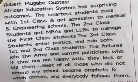 Robert mugabe was a zimbabwean revolutionary and politician. SO TRUE!!! Do You Agree With This Robert Mugabe's Quote ...