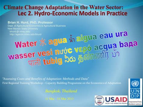 Adapting to climate change means taking action to manage or reduce the adverse consequences of a changed climate. PPT - Climate Change Adaptation in the Water Sector: Lec 2 ...
