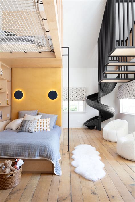 These 16 fun and creative boys' room ideas will have you wishing you were a kid again! This Little Boy's Bedroom Casually Has a Two-Story Slide # ...