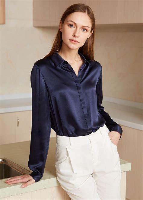 Skimpy white satin blouse on a flawlessly beautiful brunette. Beauty collection | Satin shirt, Blouse, skirt, Fashion