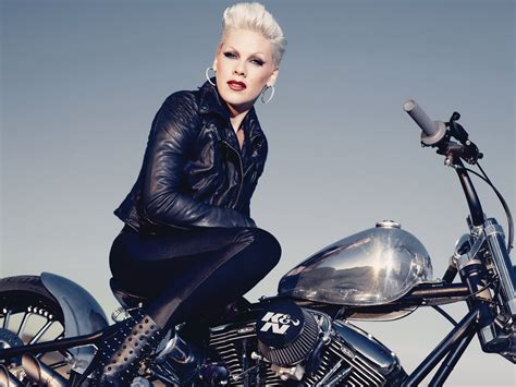 Pink Singer | Pink singer on a motocycle | famous-wallpapers | Pink ...