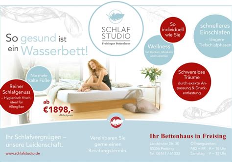 Matratze & einzelhandel | ⌚ öffnungszeiten | adresse | ☎ telefonnummer | münchner str. So gesund ist ein Wasserbett - Schlafstudio Freising