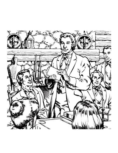 More images for joseph smith coloring pages » Joseph Smith and His Followers Coloring Page - NetArt in ...