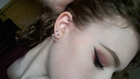 Every once in a while, i take off the earring, clean it, and put it back on after a little while. Emilia Rachael: Forward Helix Piercing | Process, Pain and ...