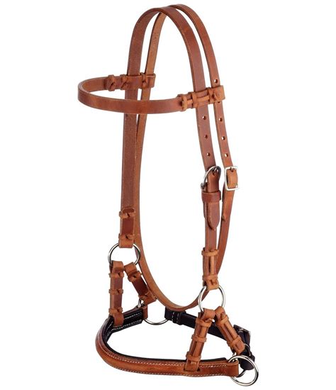 The difference between a hackamore and a rope halter ( or sidepull ). Sidepull Padded - Bitloze hoofdstellen - Kramer Paardensport