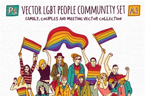 Equality wins > find out more about our campaign to ensure all lgbt people feel welcome, heard and represented. Vector LGBT people community set By Crowhouse ...