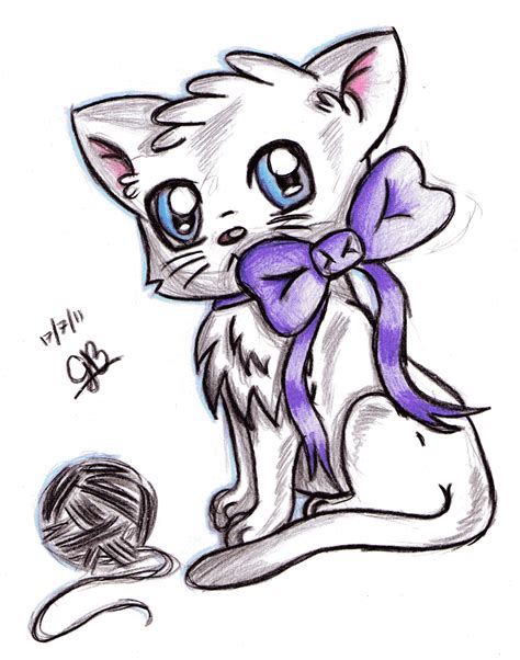 The answer may be the same reason that the internet itself is obsessed with cats. Chibi Cat Drawing at GetDrawings | Free download