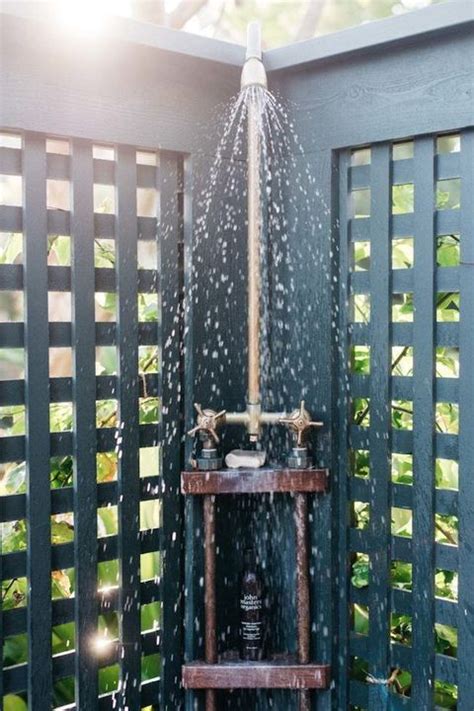 It simply hooks to the hose. 31 Beautiful Outdoor Shower Ideas - Stunning Outdoor ...