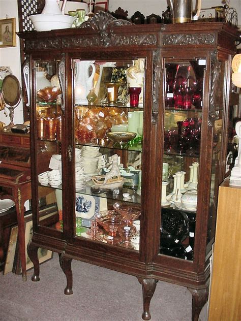 Antiques by design has a large selection of antique china cabinets, sideboards & servers george flint signed serpentine front mahogany crystal cabinet. Antique Oak & Walnut Furniture